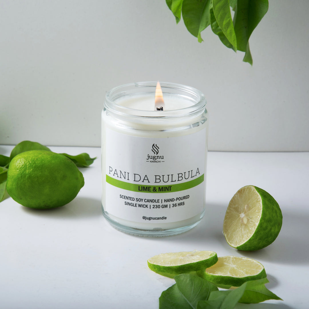Pani Da Bulbula (Lime & Mint) - Scented Soy Candle