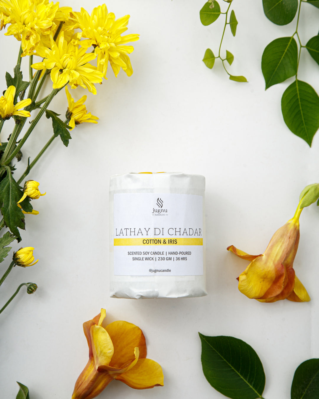 Lathay Di Chadar (Cotton & Iris) - Scented Soy Candle