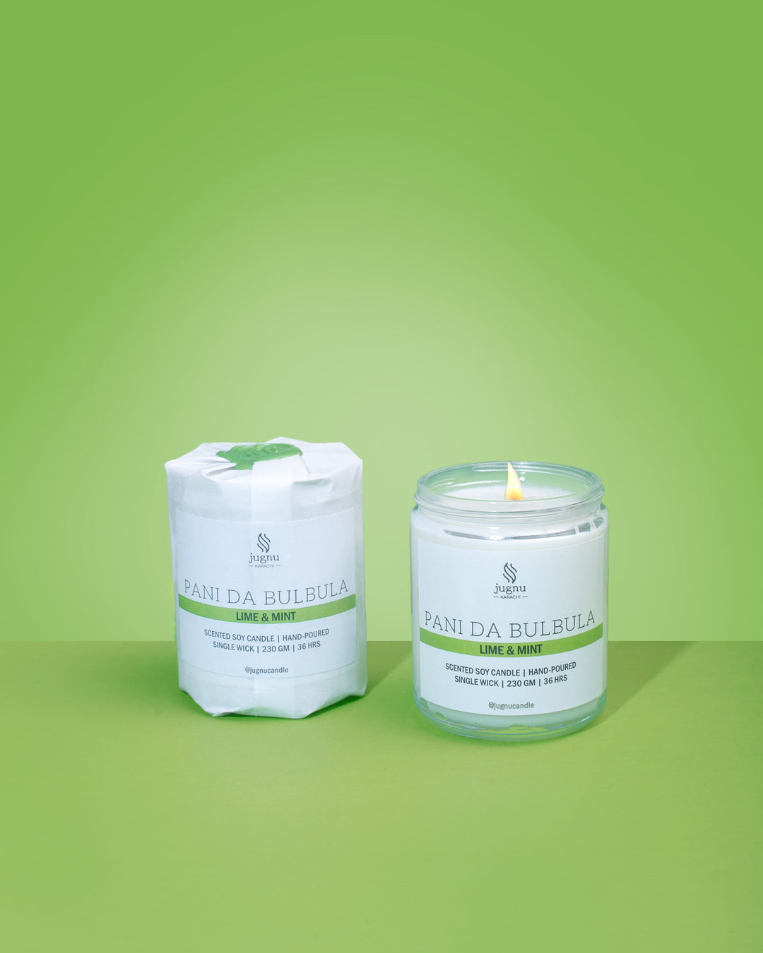 Pani Da Bulbula (Lime & Mint) - Scented Soy Candle