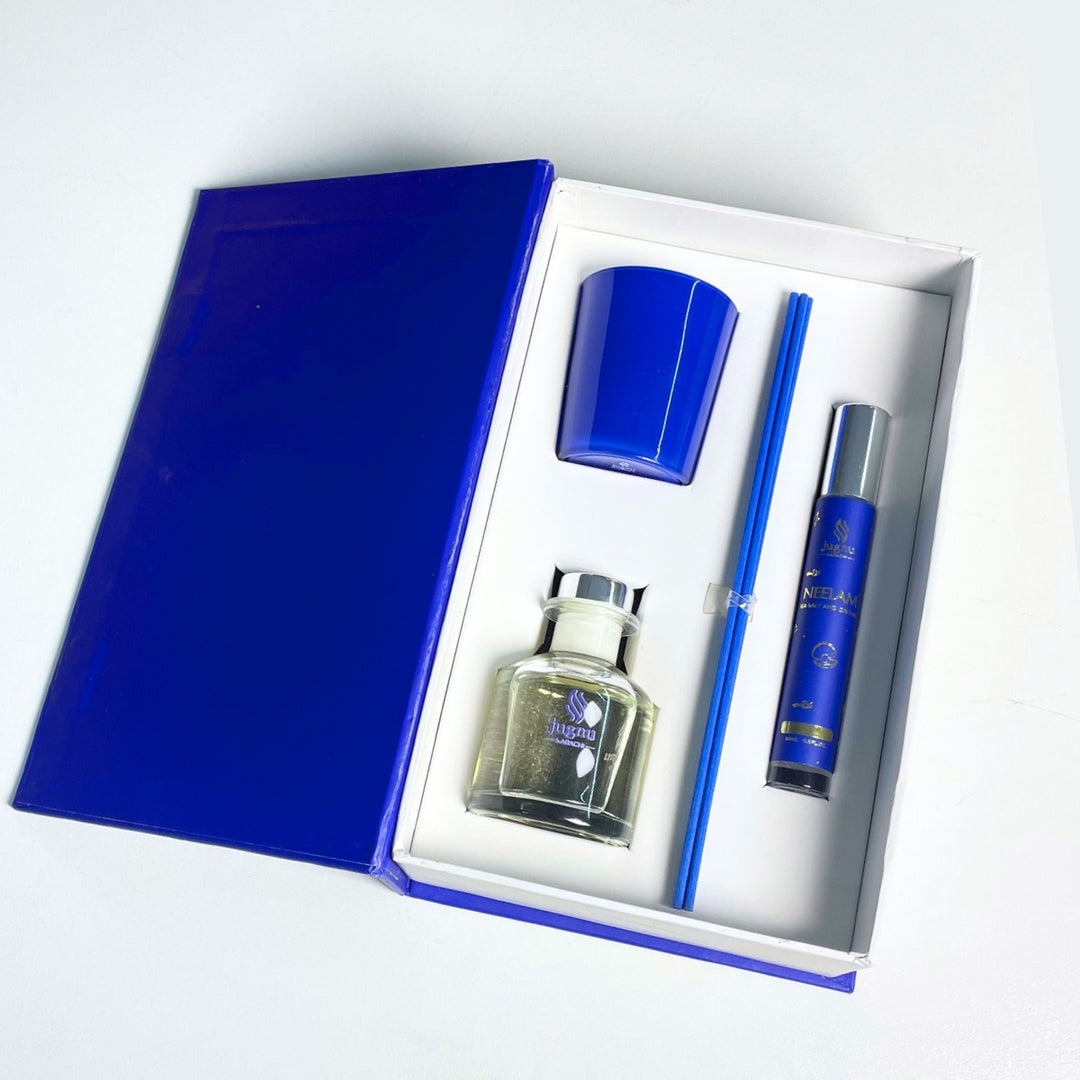 Neelam (Sea Salt And Orchid) Gift set - Candle | Diffuser | Pillow Mist