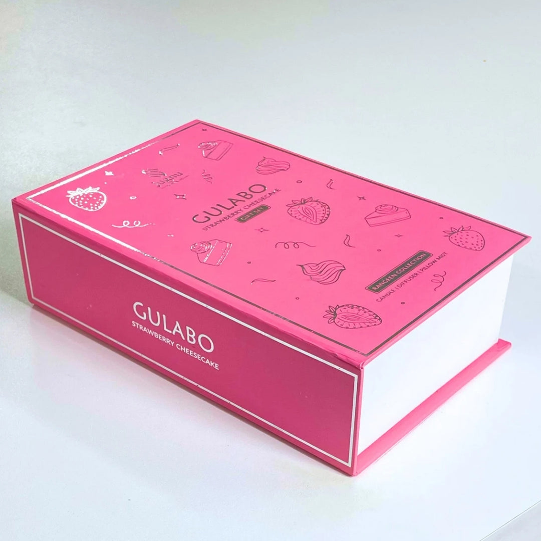 Gulabo (Strawberry Cheesecake) Gift set - Candle | Diffuser | Pillow Mist