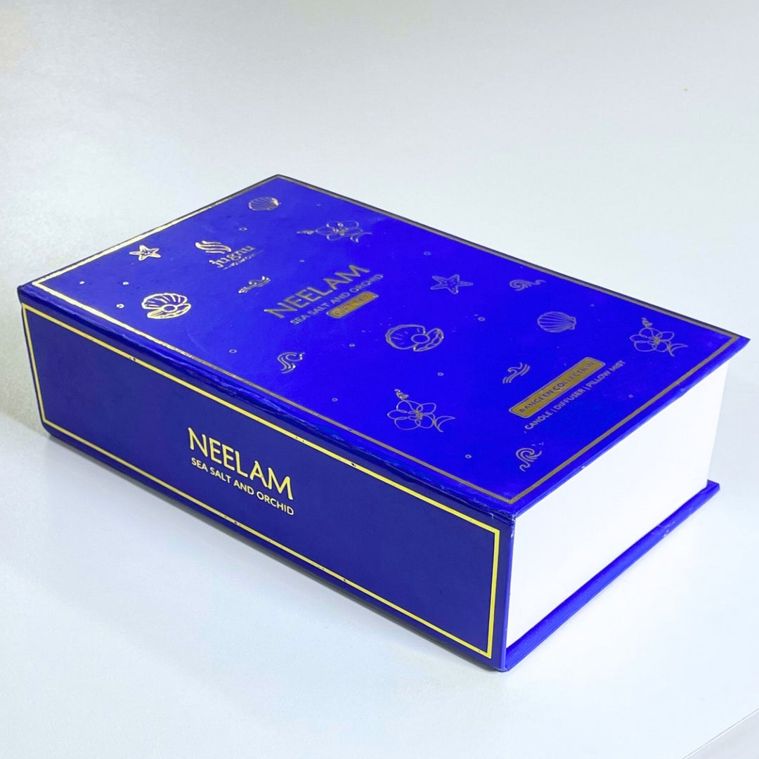 Neelam (Sea Salt And Orchid) Gift set - Candle | Diffuser | Pillow Mist