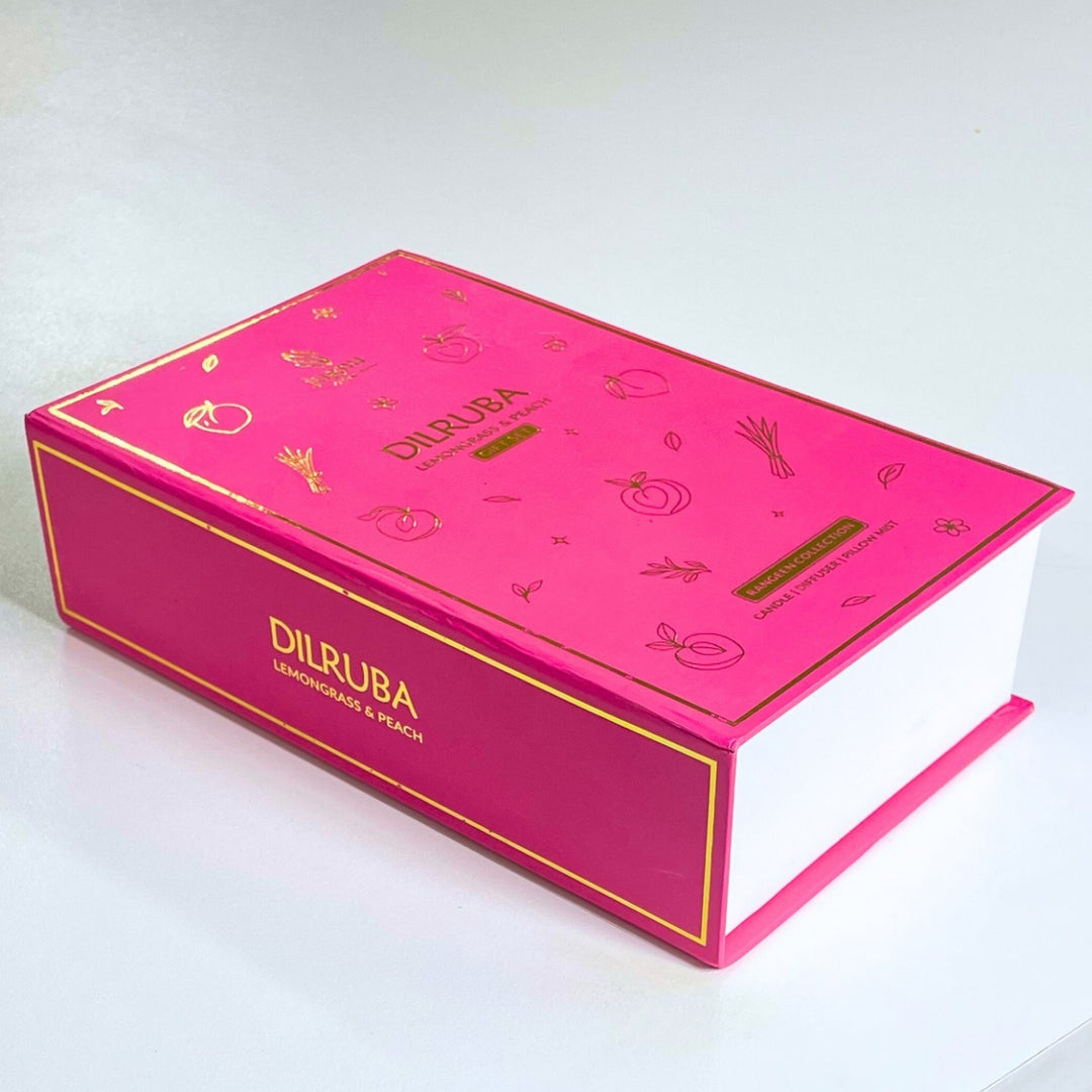 Dilruba (Lemongrass & Peach) Gift set - Candle | Diffuser | Pillow Mist