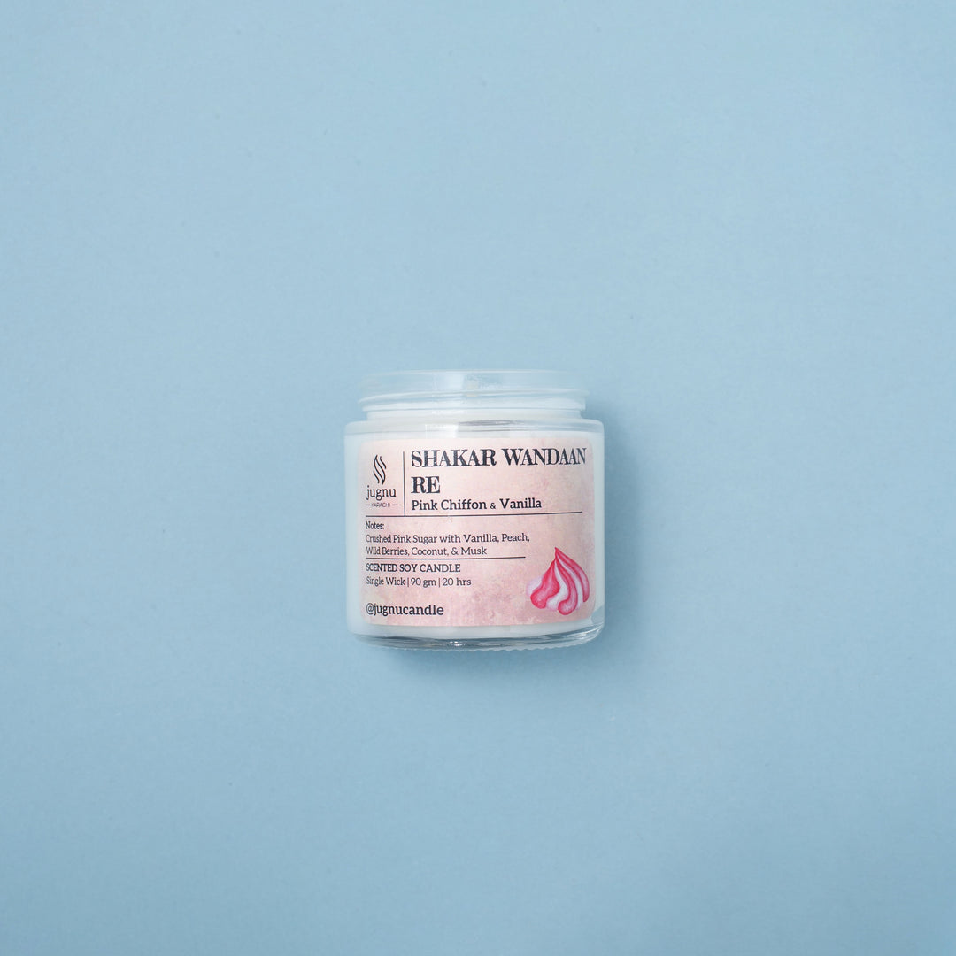 Shakar Wandan Re (Pink Chiffon & Vanilla) - Scented Soy Candle